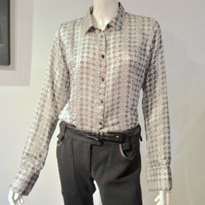 Vintage 90's Holly Golightly Silk Charmeuse Shirt